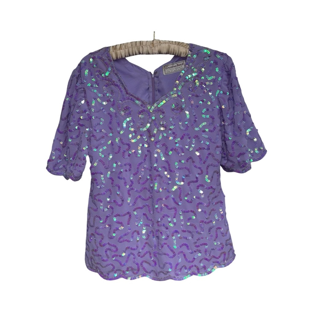 Lavender Sequin Blouse
